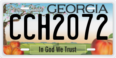 GA license plate CCH2072