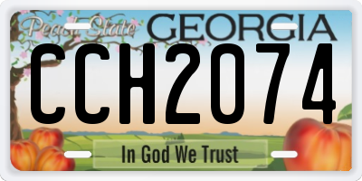 GA license plate CCH2074