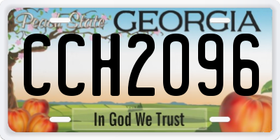 GA license plate CCH2096