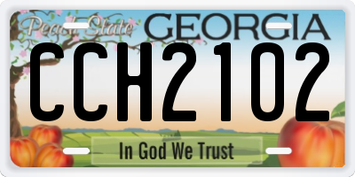 GA license plate CCH2102