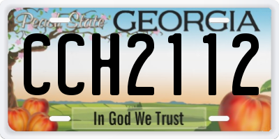 GA license plate CCH2112
