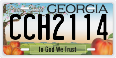 GA license plate CCH2114
