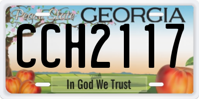 GA license plate CCH2117