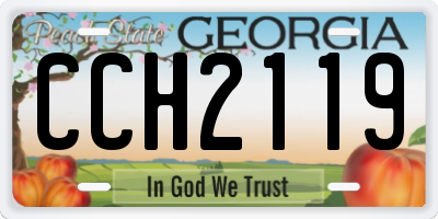 GA license plate CCH2119