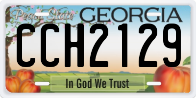 GA license plate CCH2129