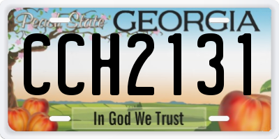 GA license plate CCH2131