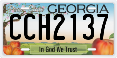 GA license plate CCH2137