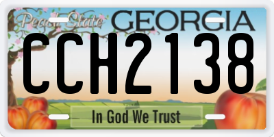 GA license plate CCH2138