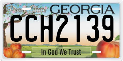 GA license plate CCH2139