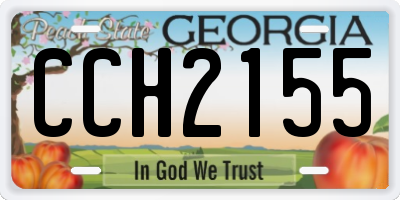 GA license plate CCH2155