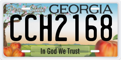 GA license plate CCH2168
