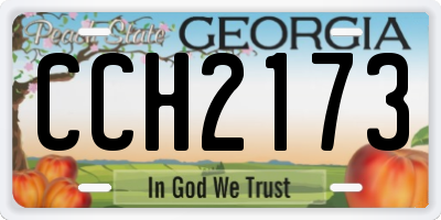 GA license plate CCH2173
