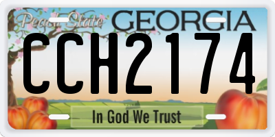 GA license plate CCH2174