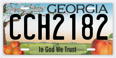 GA license plate CCH2182