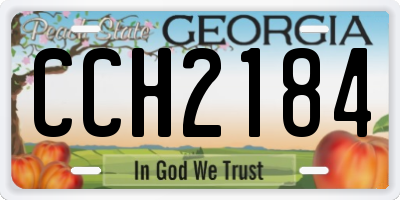 GA license plate CCH2184