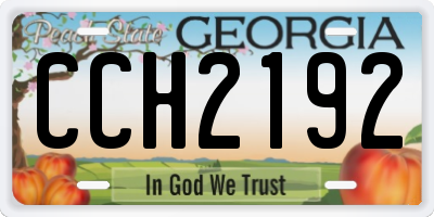 GA license plate CCH2192