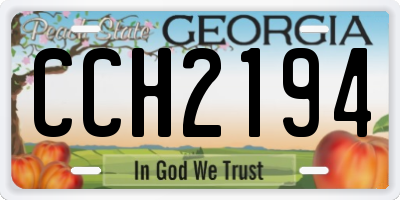 GA license plate CCH2194