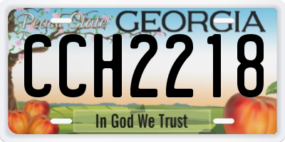 GA license plate CCH2218