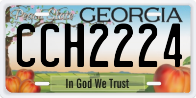 GA license plate CCH2224