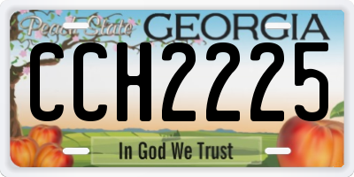 GA license plate CCH2225