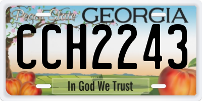 GA license plate CCH2243