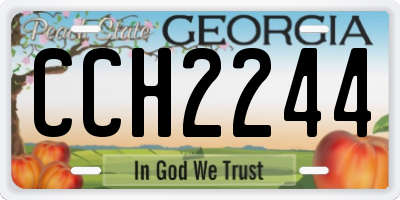 GA license plate CCH2244