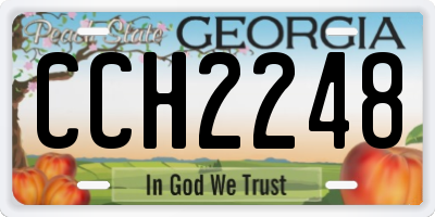 GA license plate CCH2248