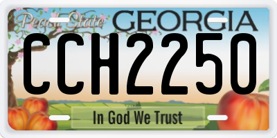 GA license plate CCH2250