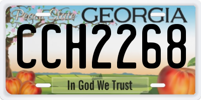 GA license plate CCH2268