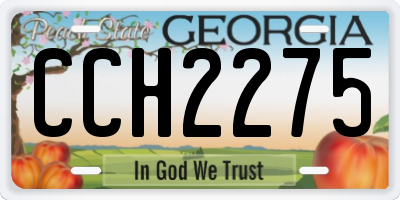GA license plate CCH2275