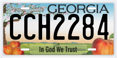 GA license plate CCH2284
