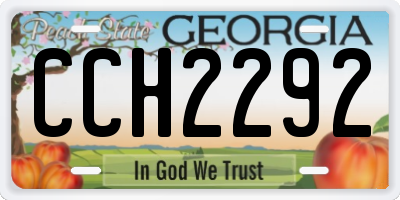 GA license plate CCH2292