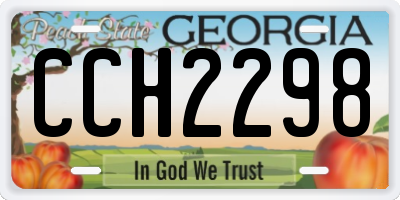 GA license plate CCH2298