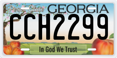 GA license plate CCH2299