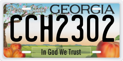 GA license plate CCH2302