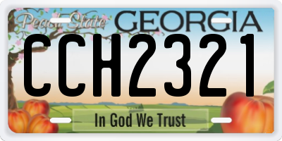 GA license plate CCH2321