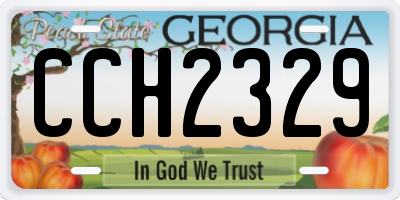 GA license plate CCH2329