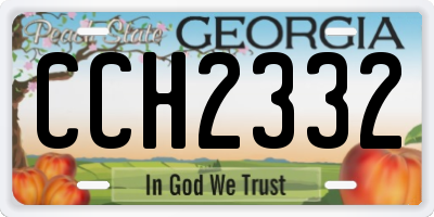 GA license plate CCH2332