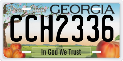 GA license plate CCH2336