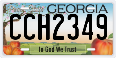 GA license plate CCH2349