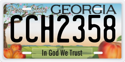 GA license plate CCH2358