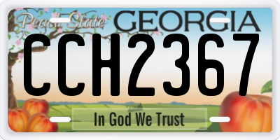 GA license plate CCH2367
