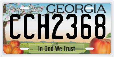 GA license plate CCH2368