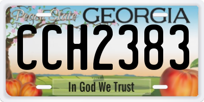 GA license plate CCH2383