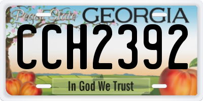 GA license plate CCH2392