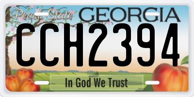 GA license plate CCH2394