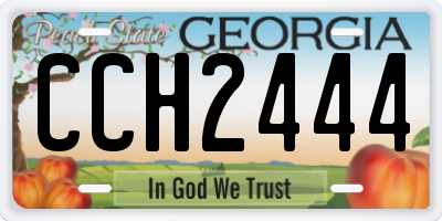 GA license plate CCH2444