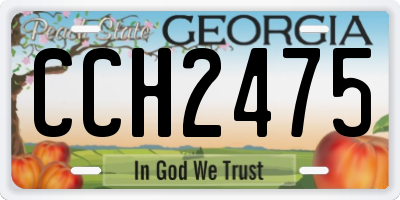GA license plate CCH2475