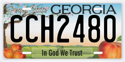 GA license plate CCH2480