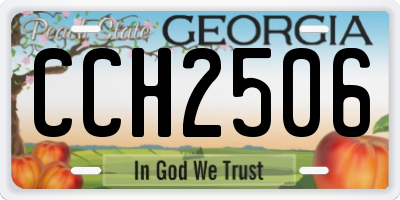 GA license plate CCH2506